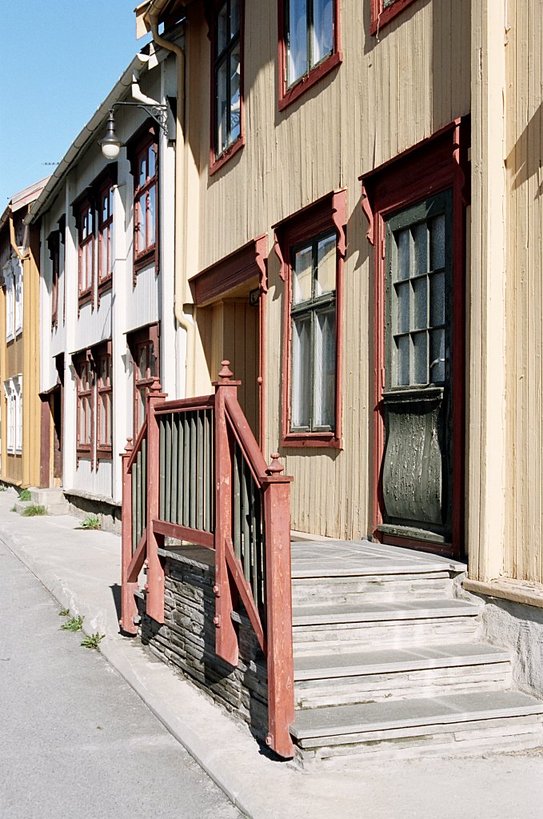 Staré dřevěné domy v Rørosu